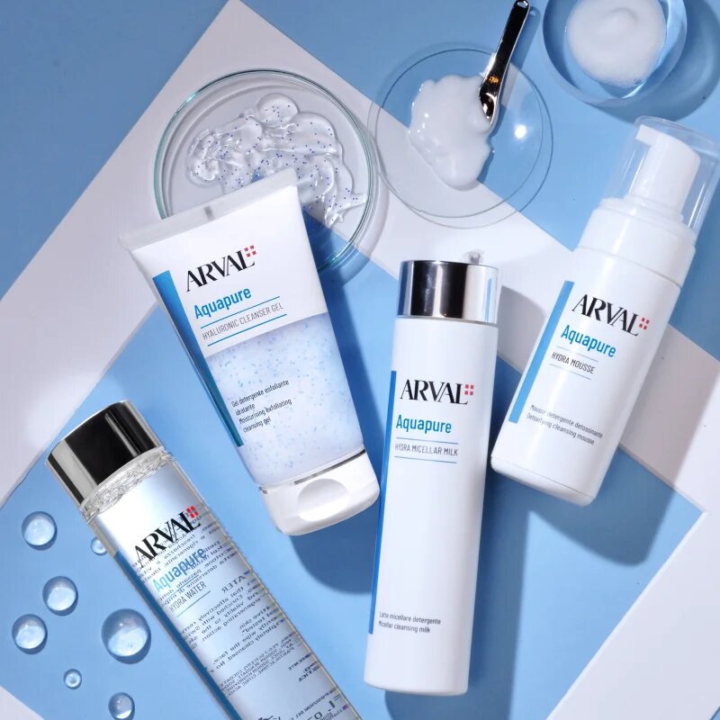 Arval Aquapure Hyaluronic cleanser gel деликатен ексфолиращ гел за перфектно почистена кожа 150 мл.