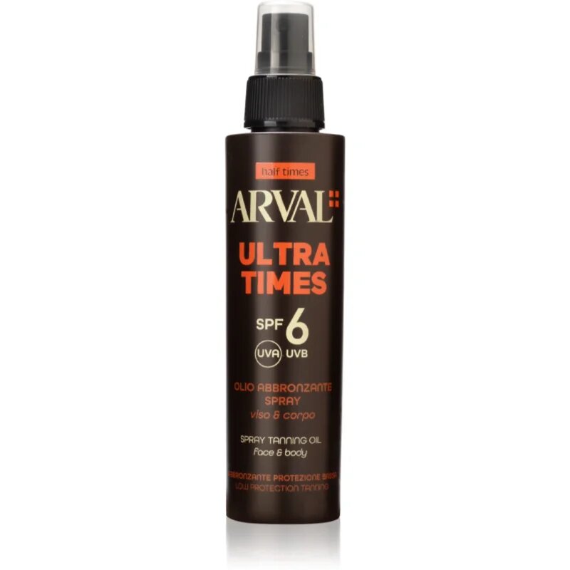 Arval Half Times Ultra Times SPF 6 слънцезащитно олио за лице и тяло 125 мл.