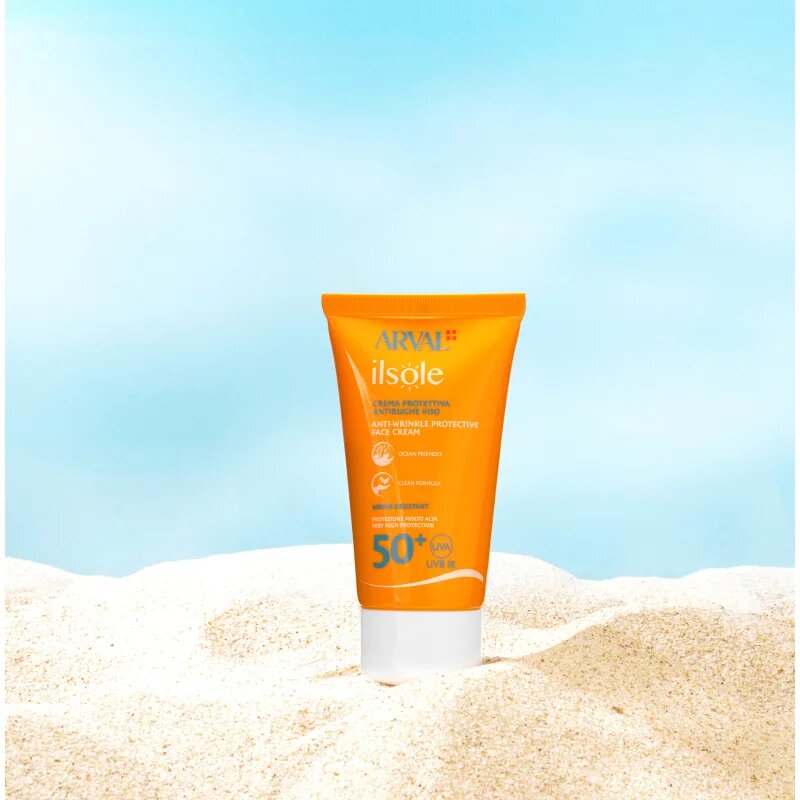 Arval IlSole Anti-wrinkle protective face cream SPF50+ защитен крем против бръчки SPF 50+ 50 мл.
