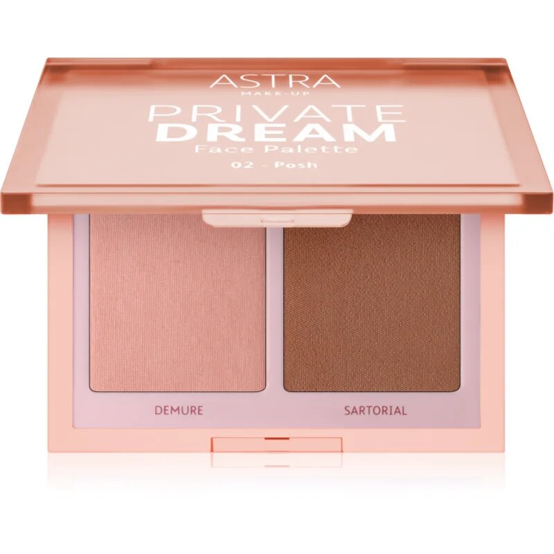 Astra Make-up Private Dream Palette Blush and Bronzer бронзираща пудра и руж цвят 02 posh 7 гр.