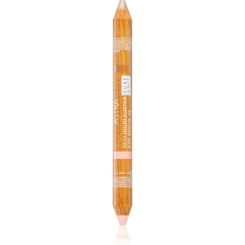 Astra Make-up Pure Beauty Duo Highlighter озаряващ молив под вежди цвят Peach Crumble 42 гр.