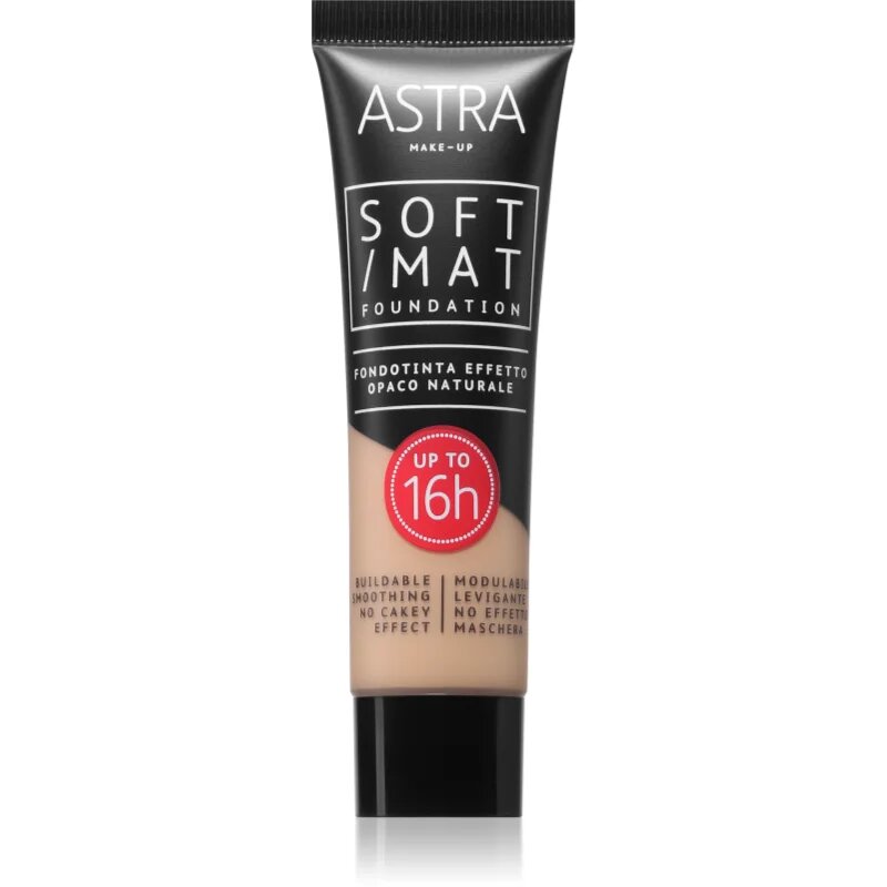 Astra Make-up Soft Mat Foundation лек фон дьо тен цвят 004 vanilla 30 мл.