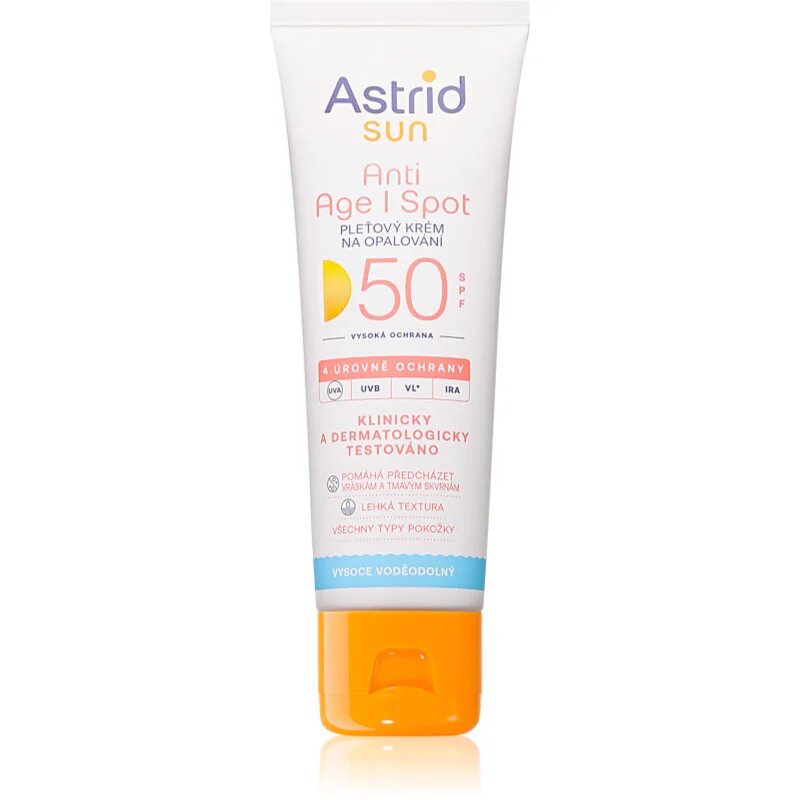 Astrid Sun крем за лице за слънчеви бани против стареене на кожата SPF 50 50 мл.