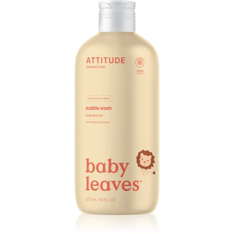 Attitude Baby Leaves Pear Nectar пяна за вана с аромат на сок от круша 473 мл.