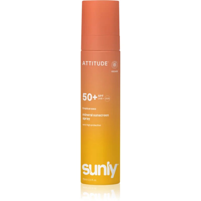 Attitude Sunly Tropical Coco слънцезащитен минерален спрей SPF 50+ 75 мл.
