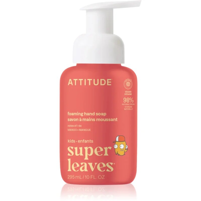 Attitude Super Leaves Kids сапун-пяна за ръце с аромат на манго 295 мл.
