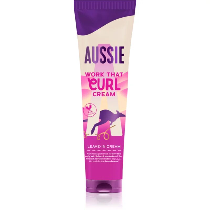 Aussie Bouncy Curls Work That Curl крем без отмиване за чуплива и къдрава коса 160 мл.