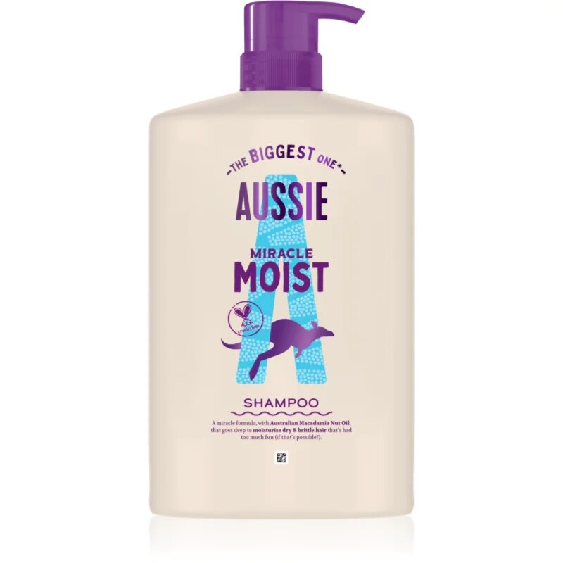 Aussie Miracle Moist хидратиращ шампоан за суха и увредена коса 1000 мл.