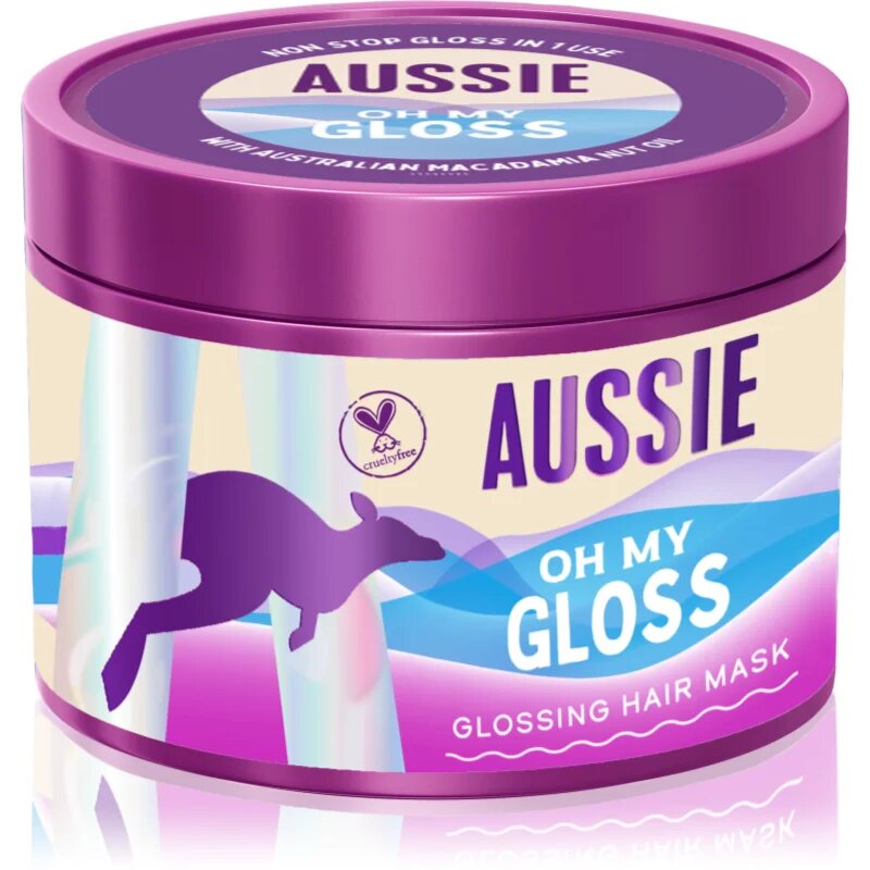 Aussie Oh My Gloss Glossing Hair Mask озаряваща хидратираща маска За коса 500 мл.