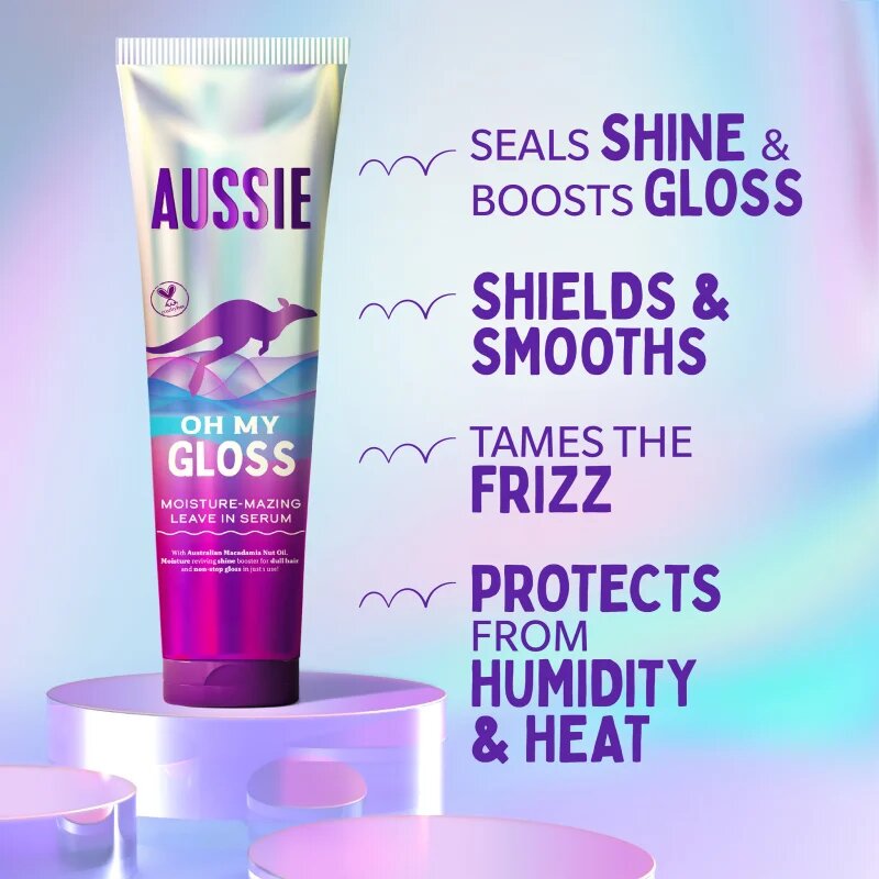 Aussie Oh My Gloss Leave In Serum серум без отмиване за хидратация и блясък 160 мл.