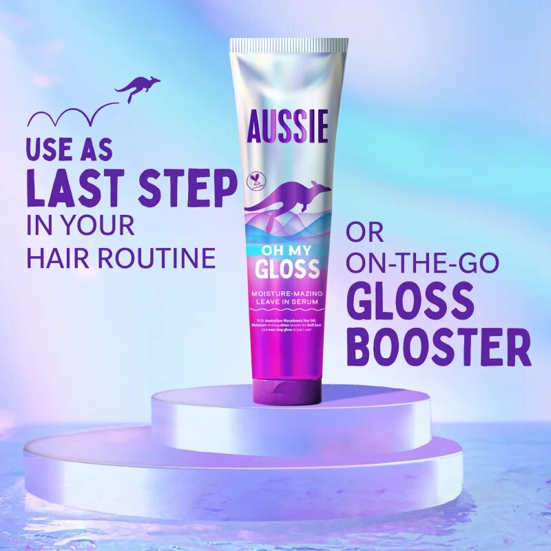 Aussie Oh My Gloss Leave In Serum серум без отмиване за хидратация и блясък 160 мл.