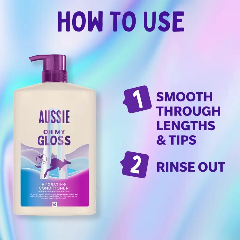 Aussie Oh My Gloss Shampoo шампоан за блясък и мекота на косата 1000 мл.