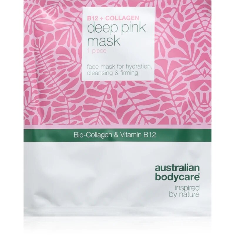 Australian Bodycare B12 + Collagen платнена маска за хидратиране и изпъване на кожата 1 бр.