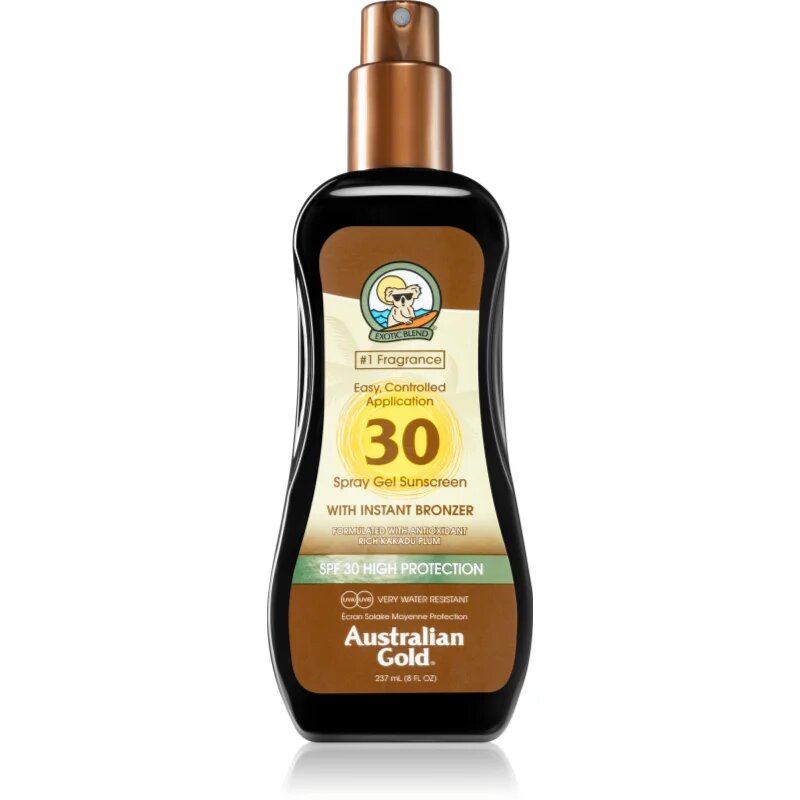 Australian Gold Spray Gel Sunscreen With Instant Bronzer тониращ защитен гел SPF 30 237 мл.