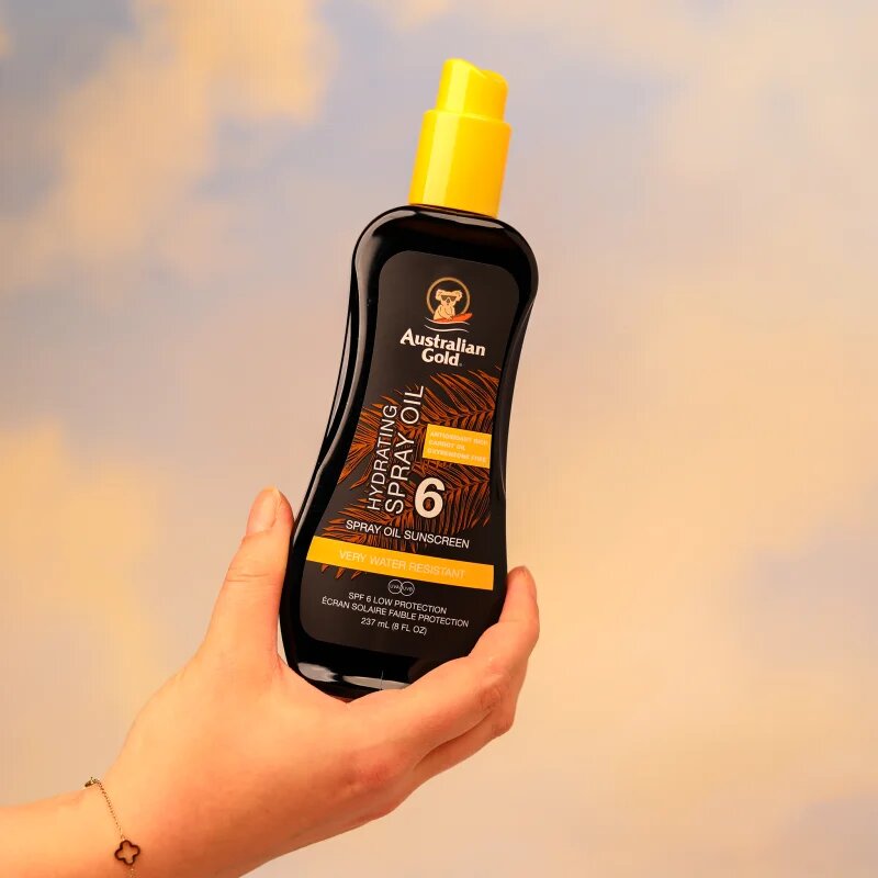 Australian Gold Spray Oil Sunscreen олио спрей за тяло против слънчеви лъчи SPF 6 237 мл.
