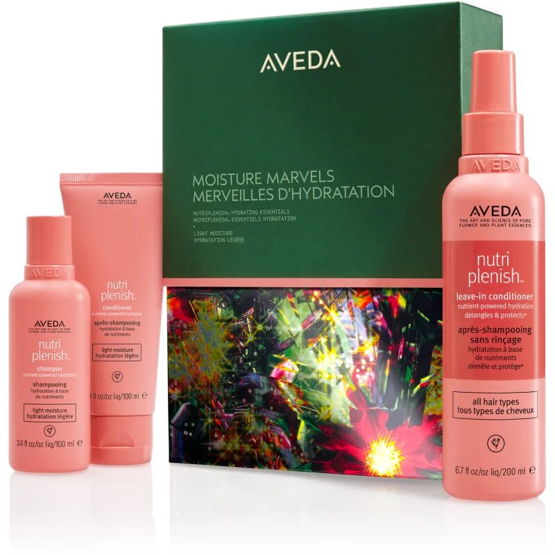 Aveda Holiday Moisture Marvels: Nutriplenish™ Hydrating Essentials Light коледен подаръчен комплект За коса