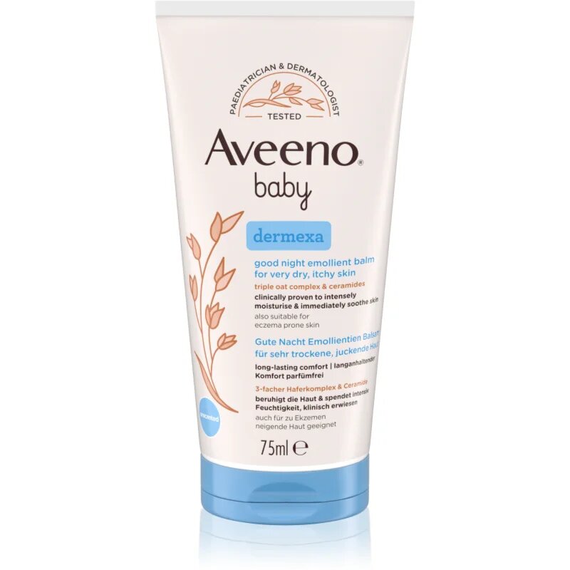 Aveeno Baby Dermexa Емолиентен балсам за лека нощ 75 мл.