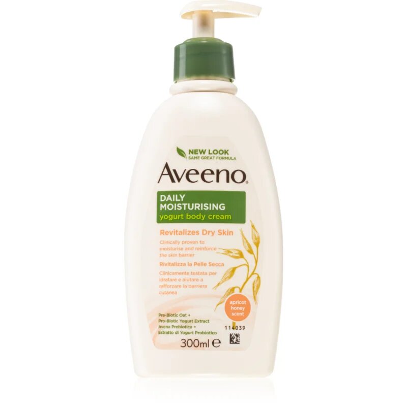 Aveeno Daily Moisturising Yoghurt body cream подхранващ лосион за тяло Apricot & Yoghurt 300 мл.