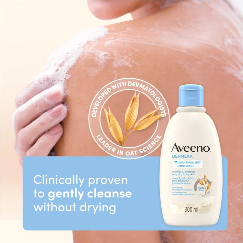 Aveeno Dermexa Daily Emollient Body Wash успокояващ душ гел 300 мл.