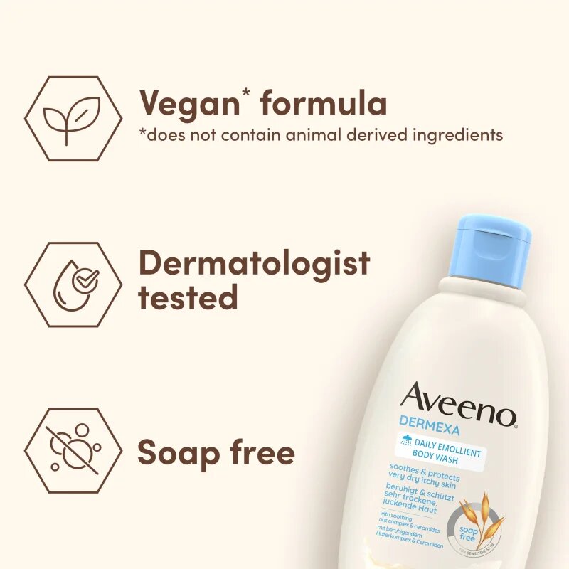 Aveeno Dermexa Daily Emollient Body Wash успокояващ душ гел 300 мл.