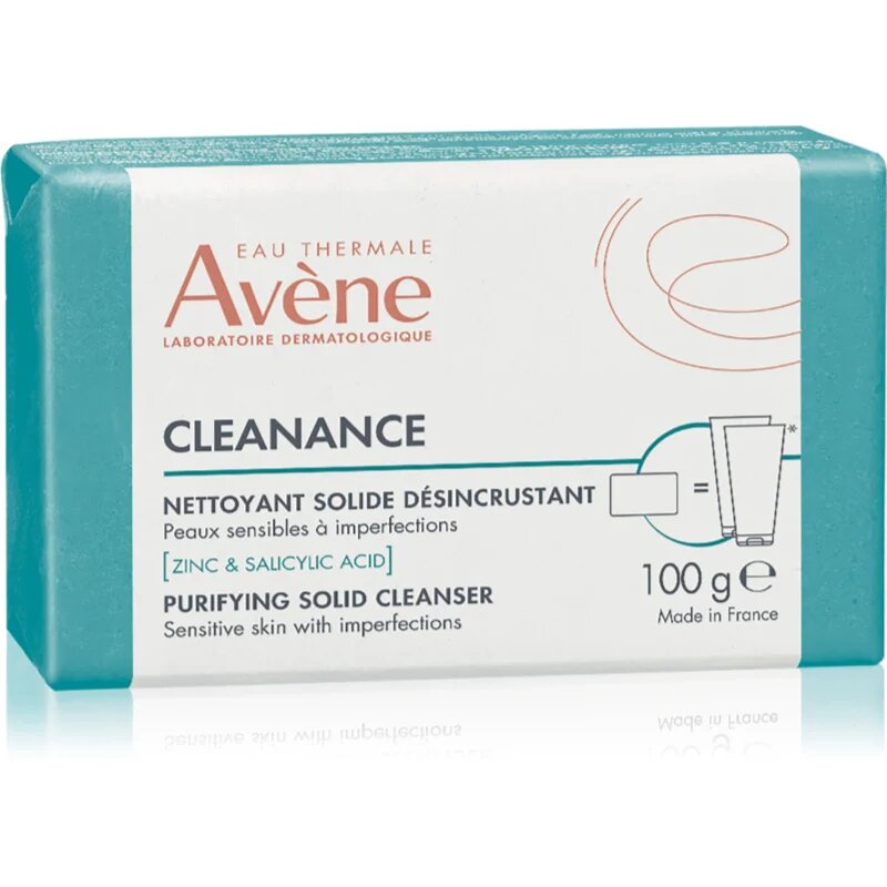 Avene Cleanance Purifying Solid Cleanser дерматологично кубче за миене за мазна кожа склонна към акне 100 гр.