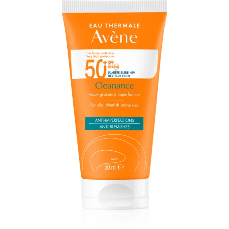 Avene Cleanance слънцезащита за кожа склонна към акне SPF 50+ 50 мл.