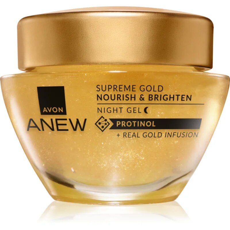 Avon Anew Skin Renewing Gold Emulsion хидратиращ нощен крем против бръчки 50 мл.