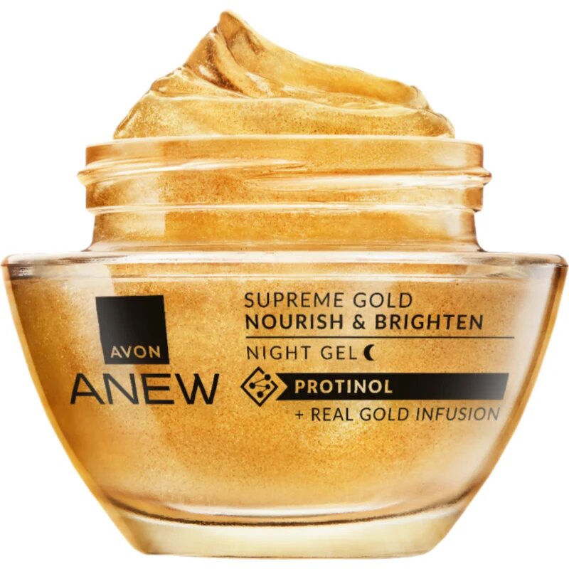 Avon Anew Skin Renewing Gold Emulsion хидратиращ нощен крем против бръчки 50 мл.