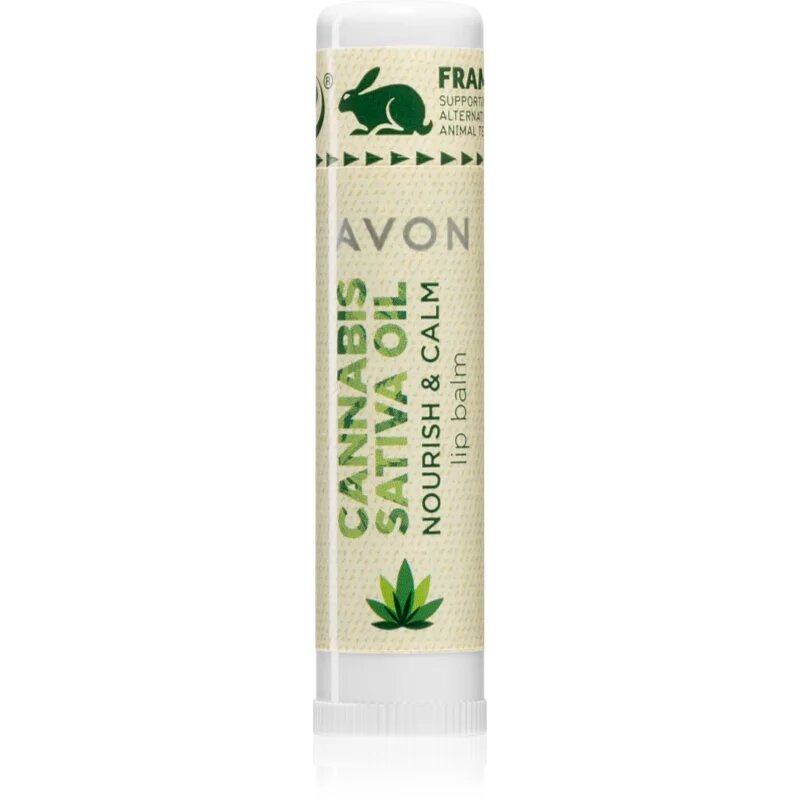 Avon Cannabis Sativa Oil Nourish & Calm балсам за устни с конопено масло 45 гр.