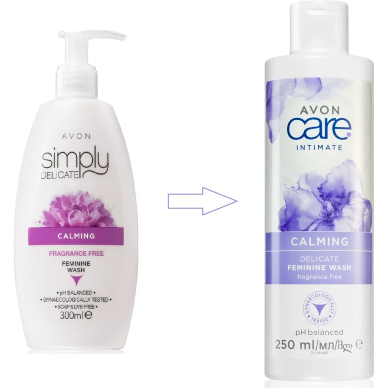 Avon Care Intimate Calming успокояващ гел за интимна хигиена без парфюм 250 мл.
