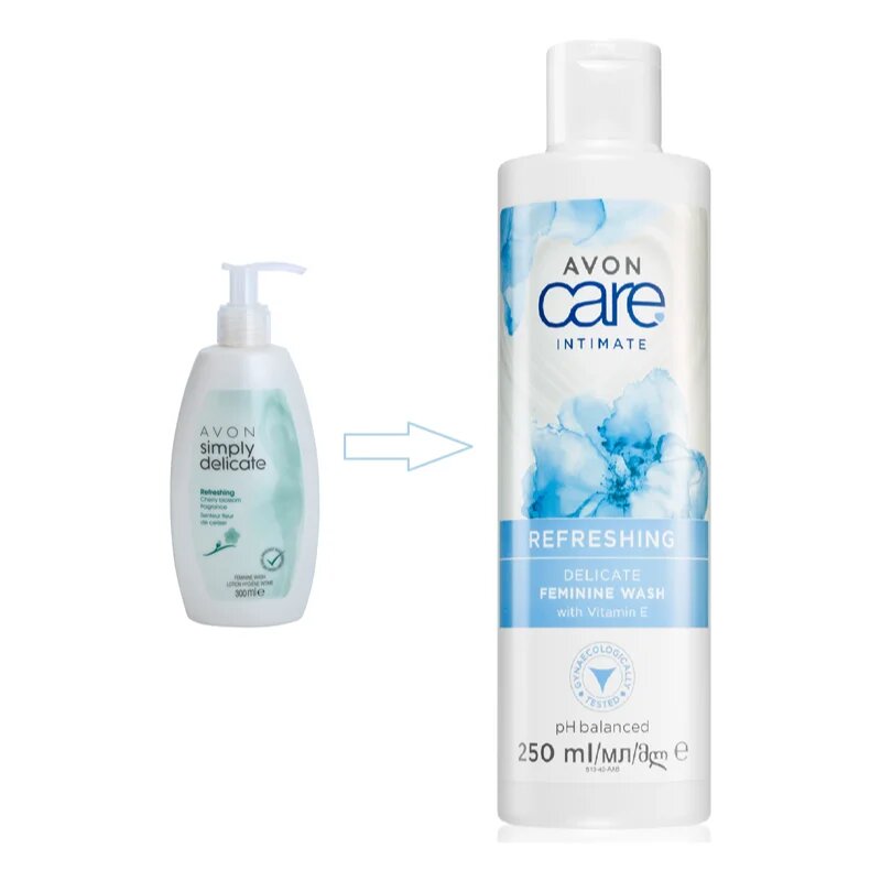 Avon Care Intimate Refreshing свеж гел за интимна хигиена с витамин Е 250 мл.