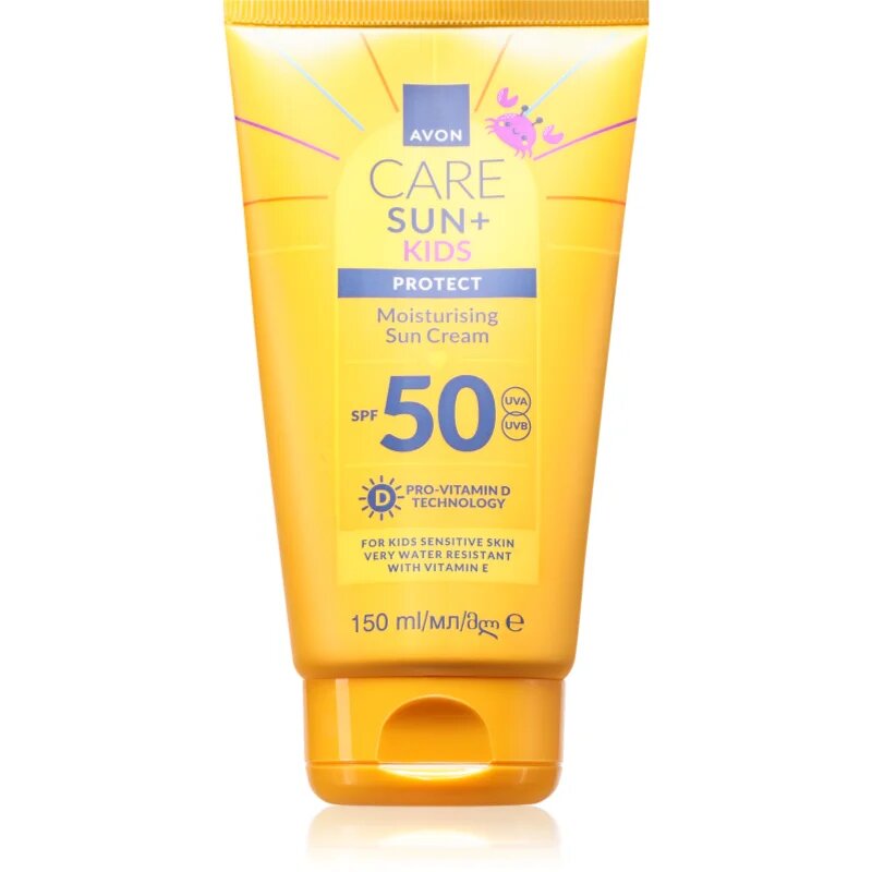 Avon Care Sun + Kids хидратиращ слънцезащитен крем SPF 50 за деца 150 мл.
