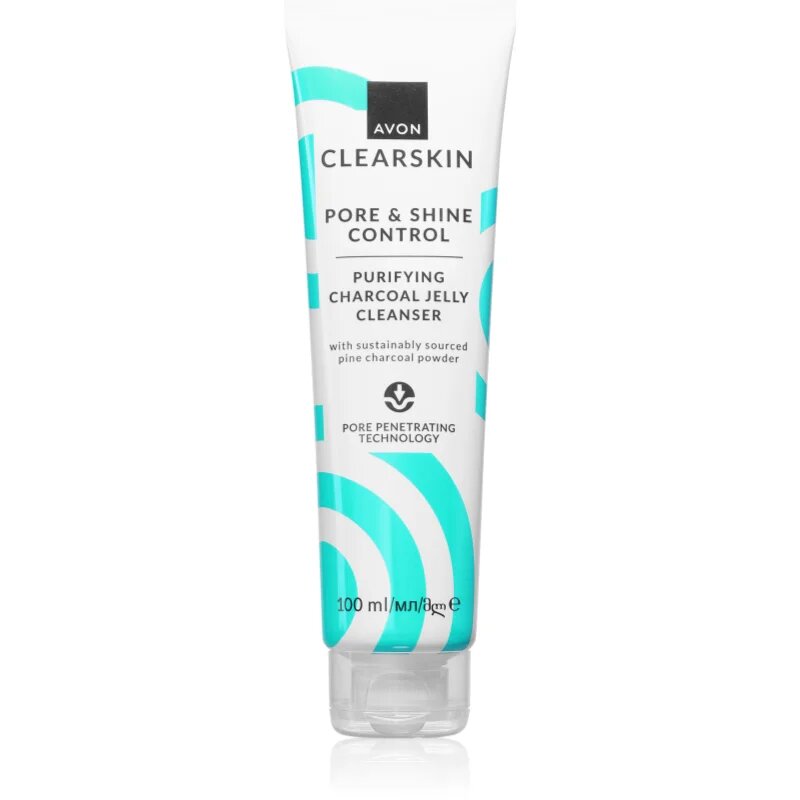 Avon Clearskin Pore & Shine Control дълбоко почистващ гел с активен въглен 100 мл.