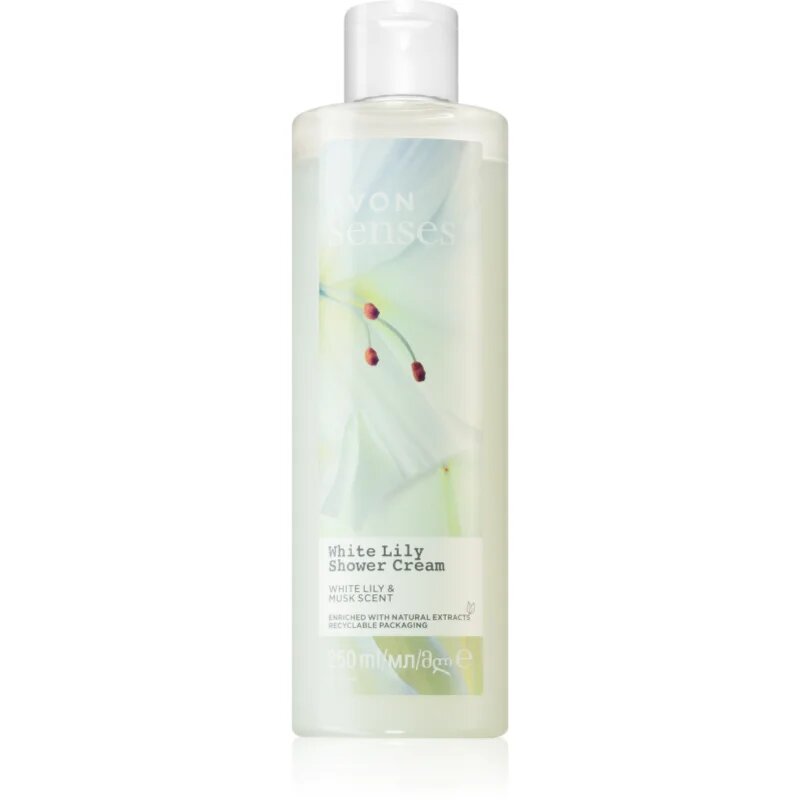 Avon Senses White Lily & Musk енергизиращ душ крем 250 мл.