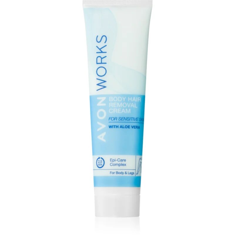 Avon Works Aloe Vera крем за депилация за чувствителна кожа 100 мл.