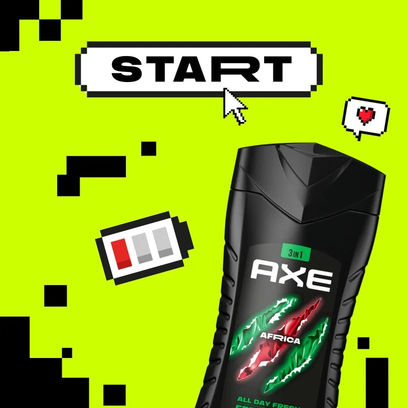Axe Africa душ-гел за лице тяло и коса 400 мл.