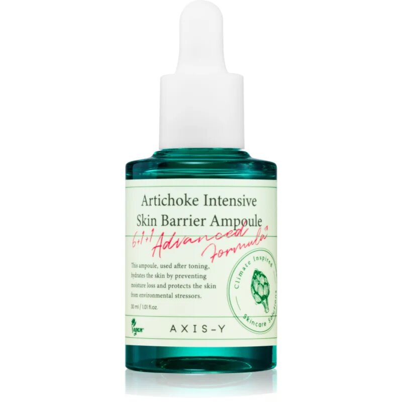 AXIS-Y 6+1+1 Advanced Formula Artichoke Intensive Skin Barrier Ampoule регенериращ и озаряващ серум за успокояване и подсилване на чувствителната кожа