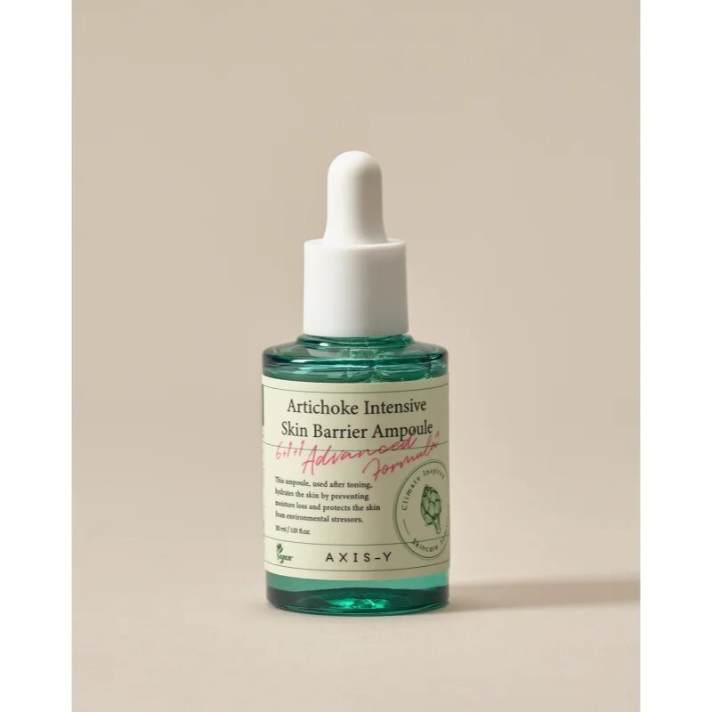 AXIS-Y 6+1+1 Advanced Formula Artichoke Intensive Skin Barrier Ampoule регенериращ и озаряващ серум за успокояване и подсилване на чувствителната кожа