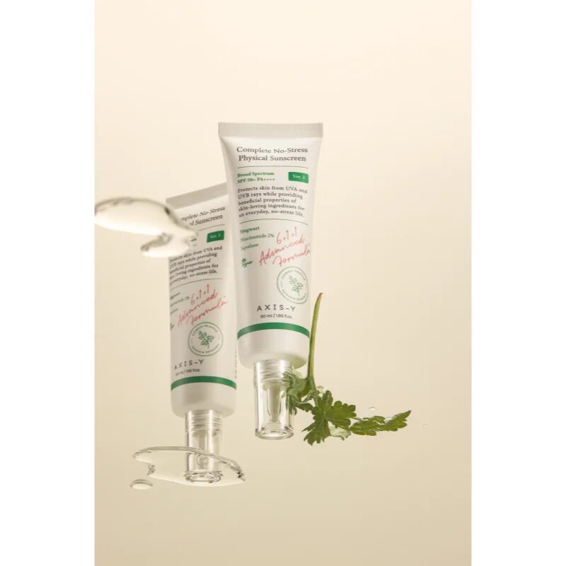 AXIS-Y 6+1+1 Advanced Formula Complete No-Stress Physical Sunscreen лек защитен крем за лице SPF 50+ 50 мл.