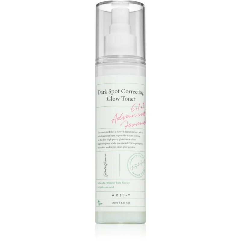 AXIS-Y 6+1+1 Advanced Formula Dark Spot Correcting Glow Toner озаряващ тоник за кожа с хиперпигментация 125 мл.