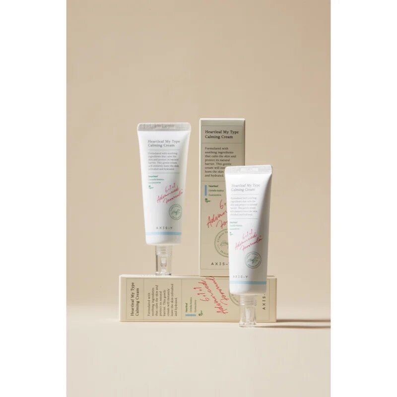 AXIS-Y 6+1+1 Advanced Formula Heartleaf My Type Calming Cream лек гел-крем за успокояване и подсилване на чувствителната кожа 60 мл.