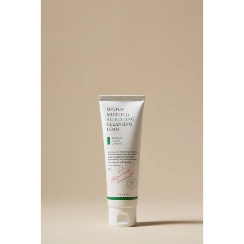 AXIS-Y 6+1+1 Advanced Formula Sunday Morning Refreshing Cleansing Foam дълбоко почистваща пяна-крем за чувствителна кожа на лицето 120 мл.