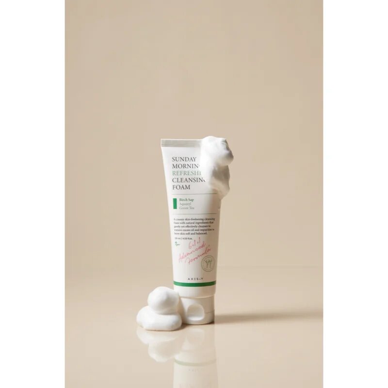 AXIS-Y 6+1+1 Advanced Formula Sunday Morning Refreshing Cleansing Foam дълбоко почистваща пяна-крем за чувствителна кожа на лицето 120 мл.