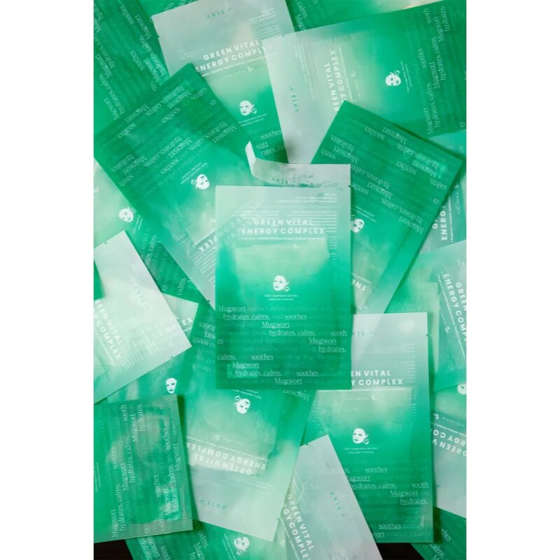 AXIS-Y Mugwort Green Vital Energy Complex Sheet Mask платнена маска за лице с хидратиращ и успокояващ ефект 27 мл.