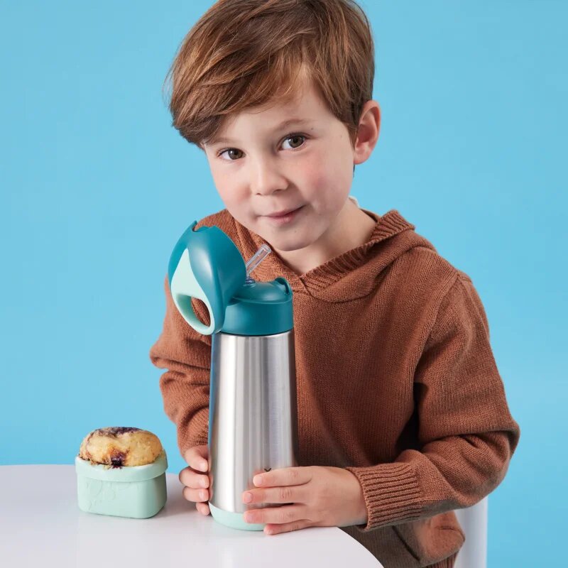 B.Box Insulated Drink Bottle термос със сламка Emerald Forest 1 бр.