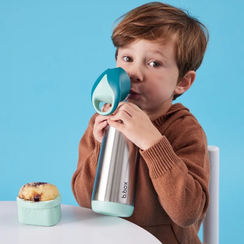 B.Box Insulated Drink Bottle термос със сламка Emerald Forest 1 бр.