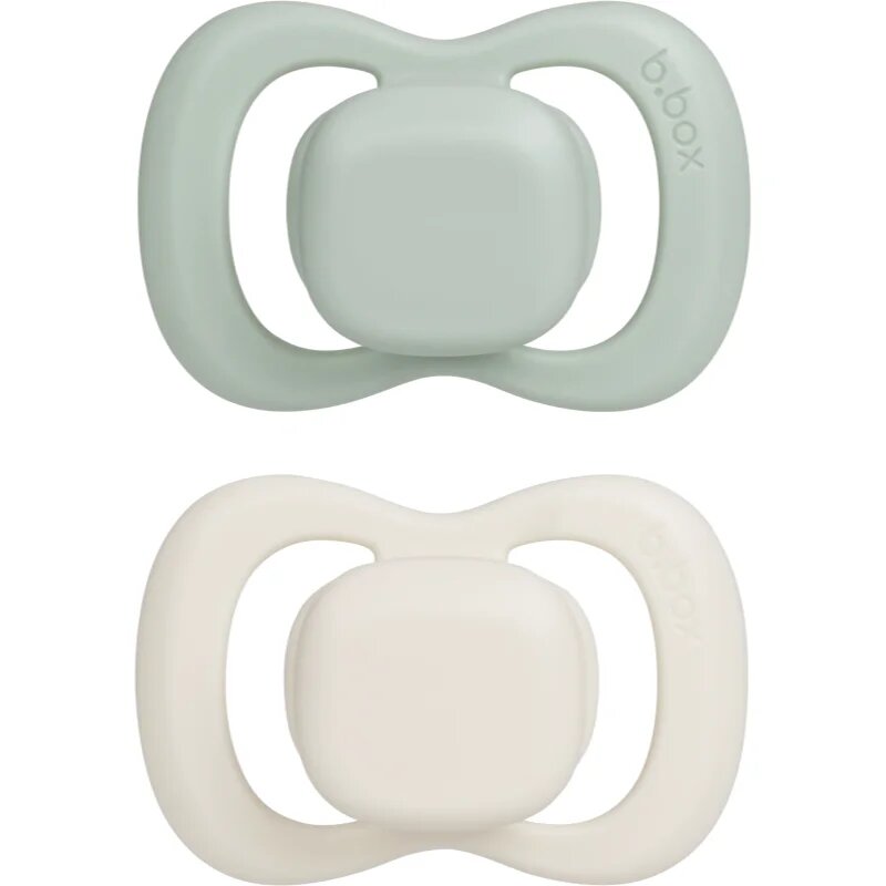 B.Box Natural Rubber 6m+ биберон Sage/Vanilla 2 бр.