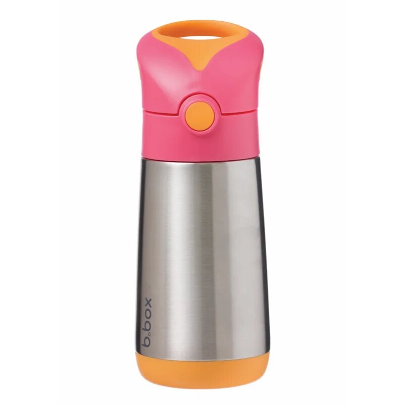 B.Box Thermos Mini термос със сламка Pink Orange 1 бр.