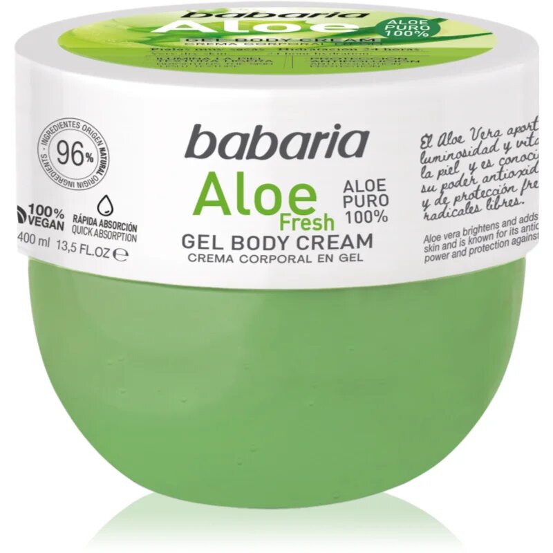 Babaria Aloe Vera хидратиращ гел за тяло за всички видове кожа 400 мл.