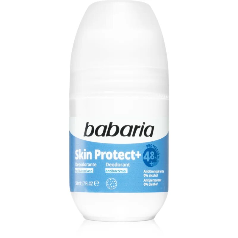 Babaria Deodorant Skin Protect+ рол-он с антибактериална добавка 50 мл.